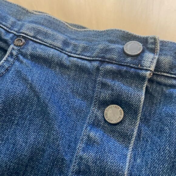 NY JEANS • jean button skirt • - Picture 2 of 8